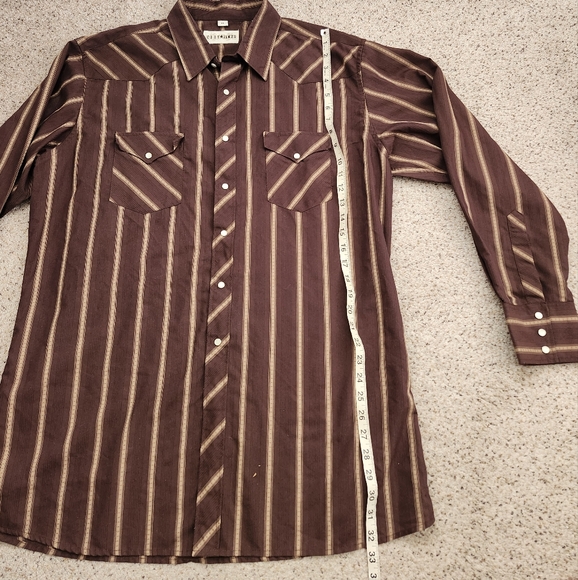 Cody James brown snap button down - Picture 4 of 6